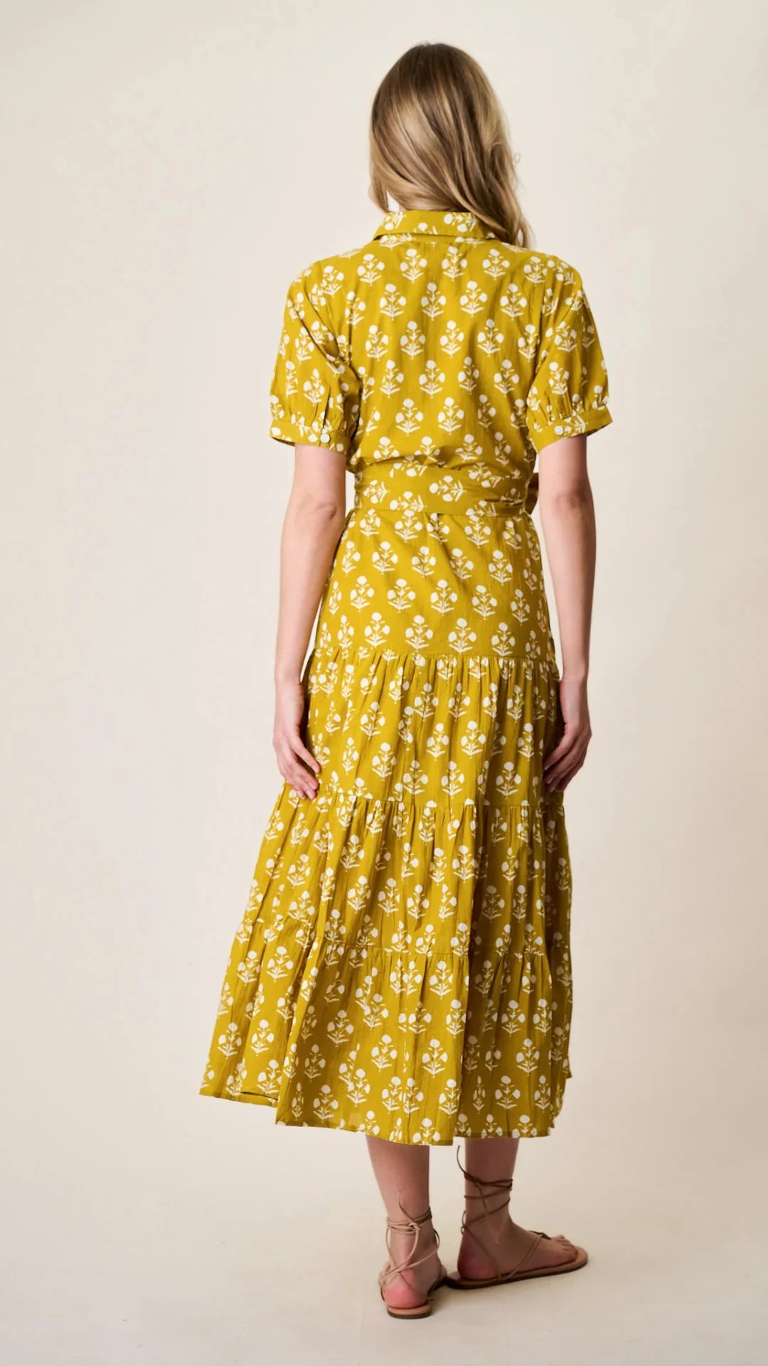 Marea Shirt Dress - Chartreuse Daffodil