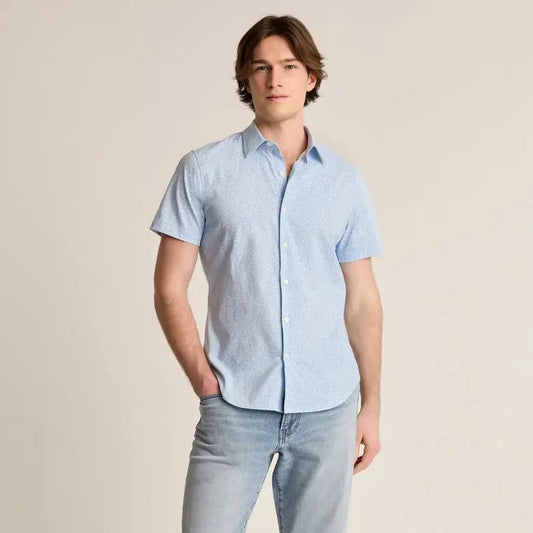 Bonobos Tech Shirt - Light Blue Bordeta Floral