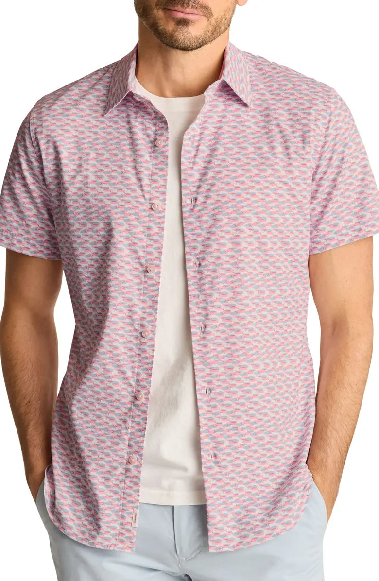 Bonobos Tech Short Sleeve Shirt - Fish Party