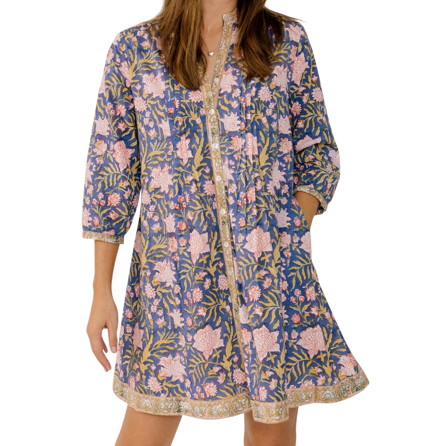 Charleston Shoe Co. Lyla Dress - Navy & Red Floral