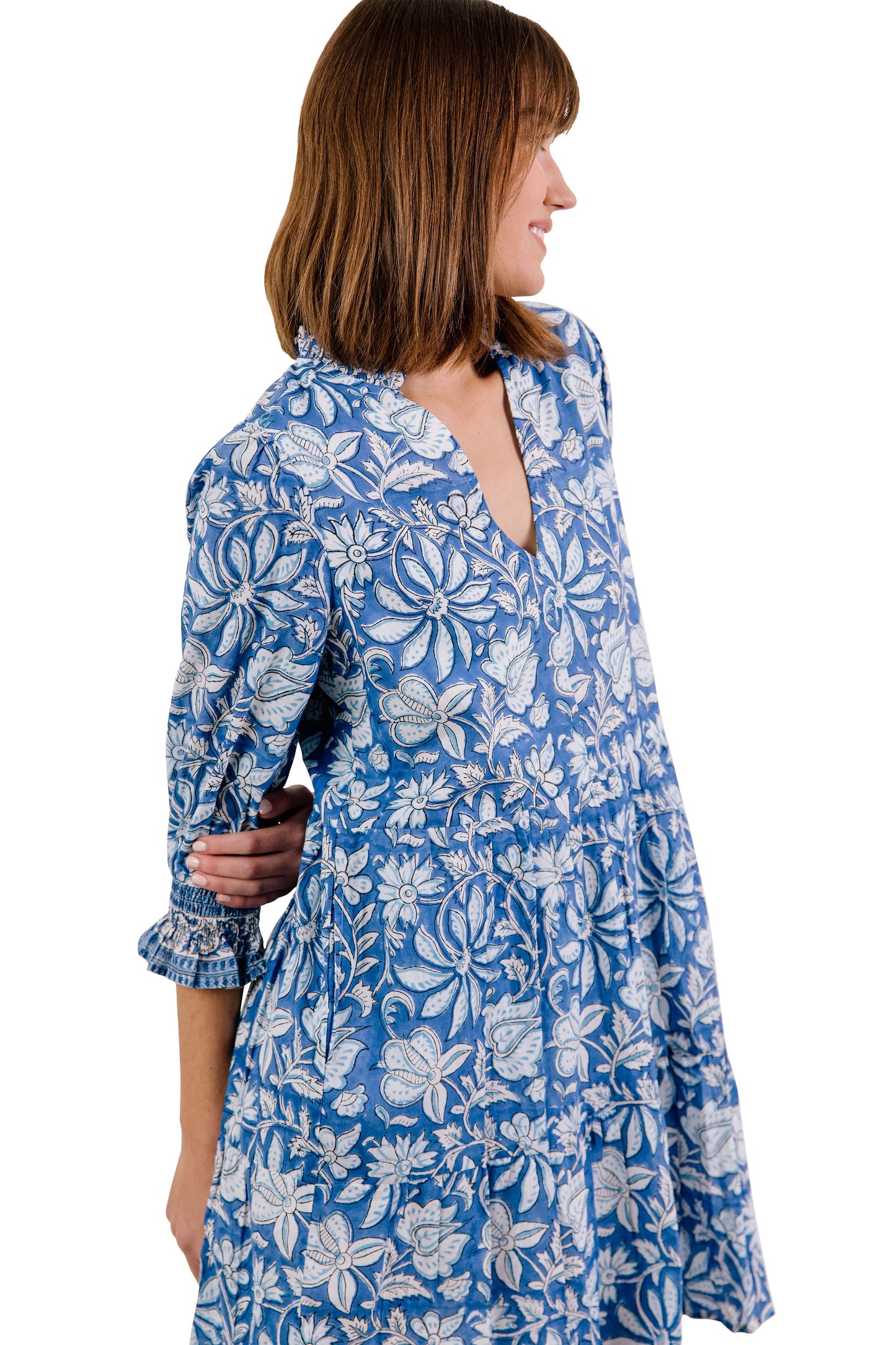 Charleston Shoe Co. Alexis Dress - Royal Blue Floral