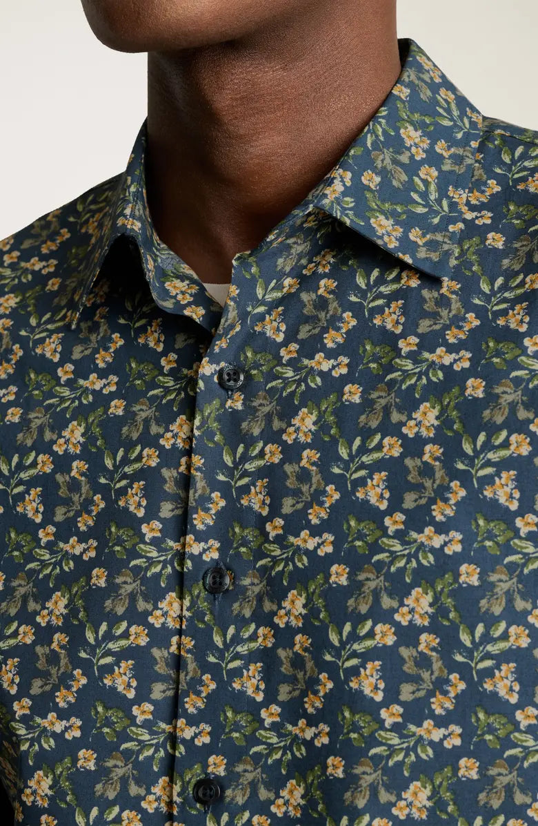 Bonobos Riviera Shirt - Navy Daylight Floral