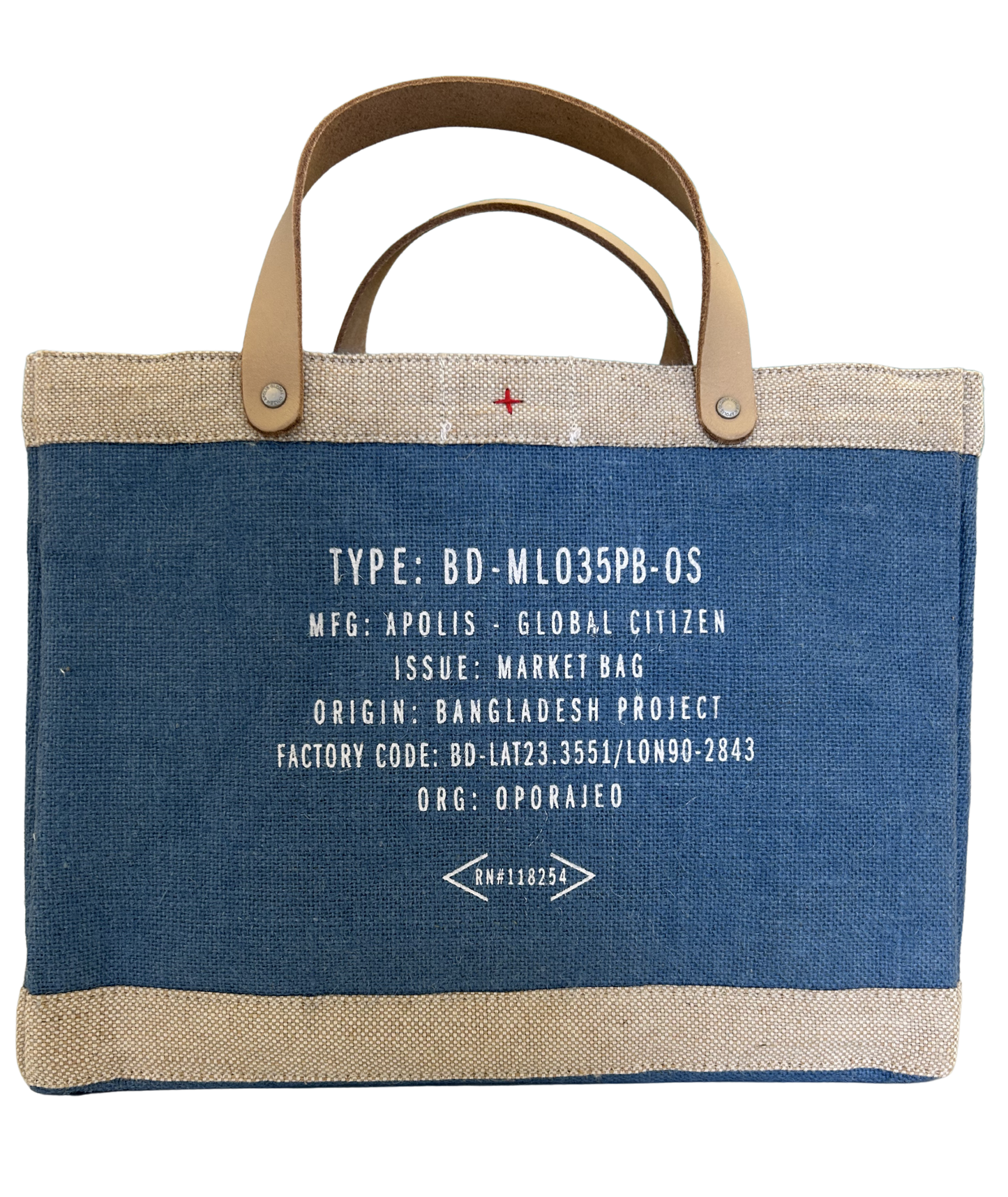 Apolis Small Market Bag - Parisian Blue