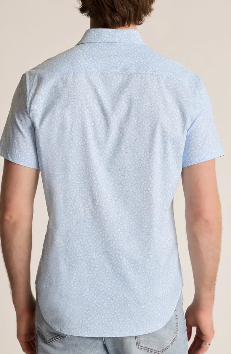 Bonobos Tech Short Sleeve Shirt - Light Blue Floral