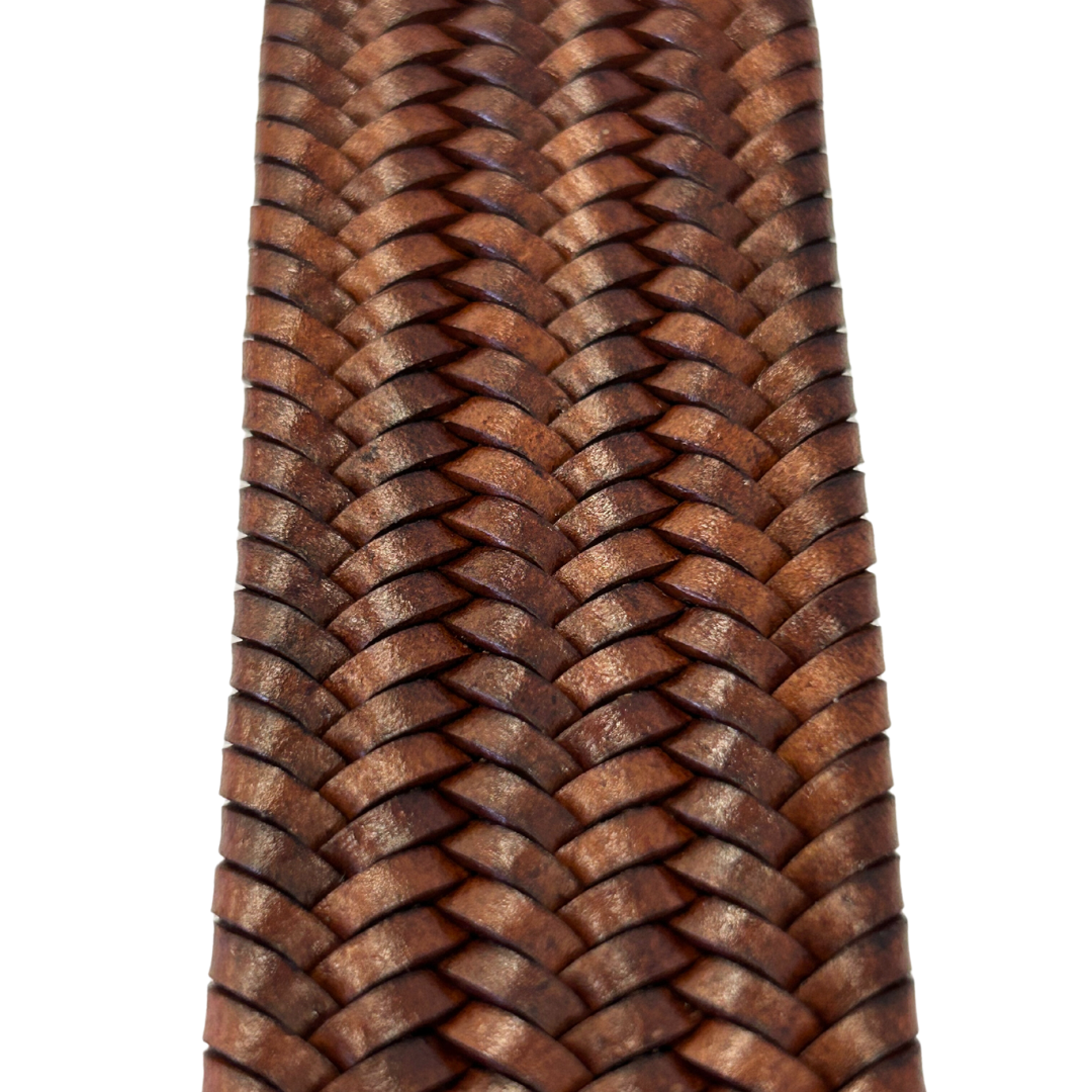 F.H. Wadsworth Stretch Leather Belt - Brown