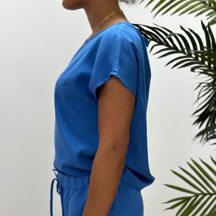 Women's Tencel Luxury Lounge Top - Atlantic Blue