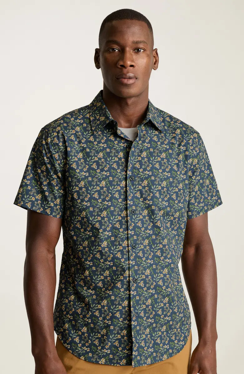 Bonobos Riviera Shirt - Navy Daylight Floral