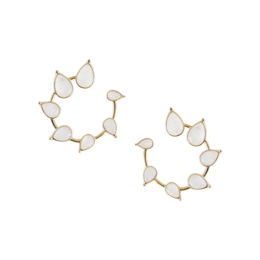 Adriana Pappas - Gemstone Spiral Studs Mother Of Pearl