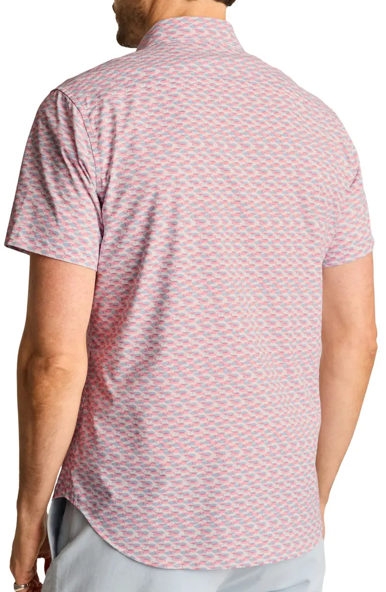 Bonobos Tech Short Sleeve Shirt - Fish Party