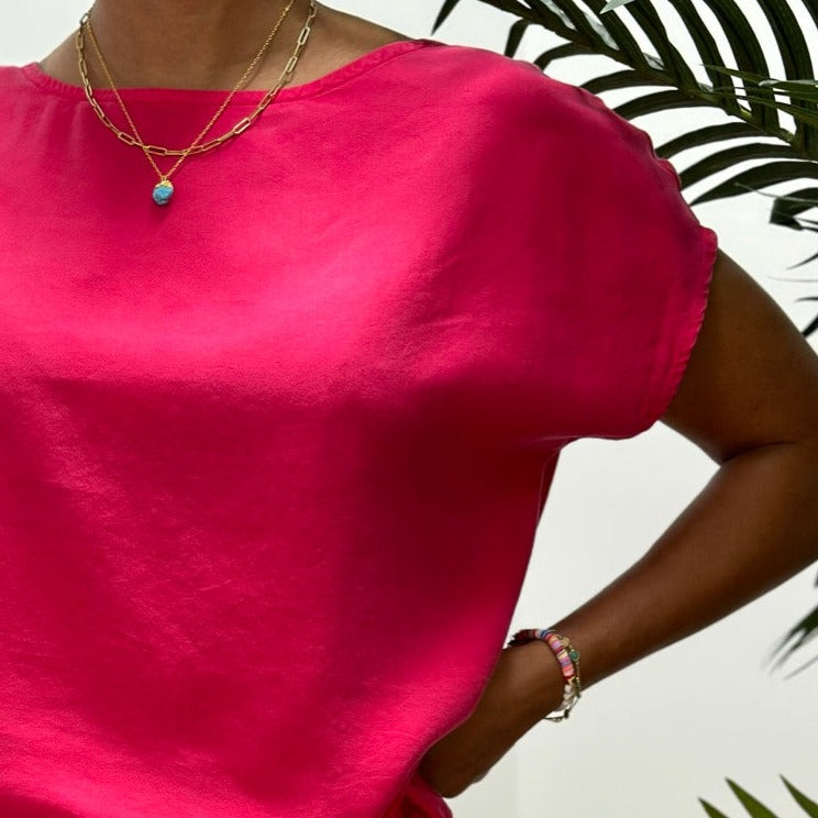 Women's Tencel Luxury Lounge Top - Prickly Pear
