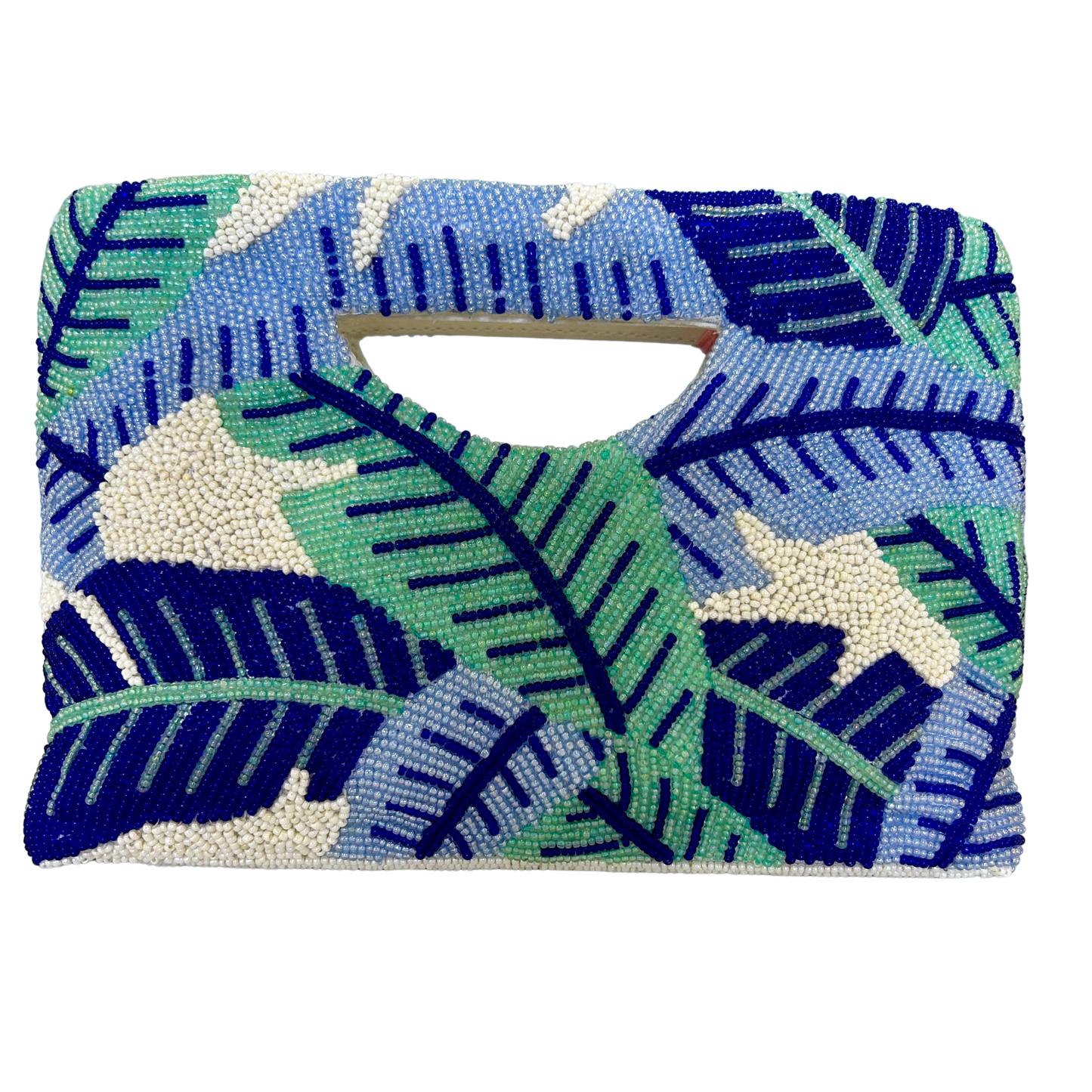 Tiana Design Easy Handle Clutch - Blue Leaves