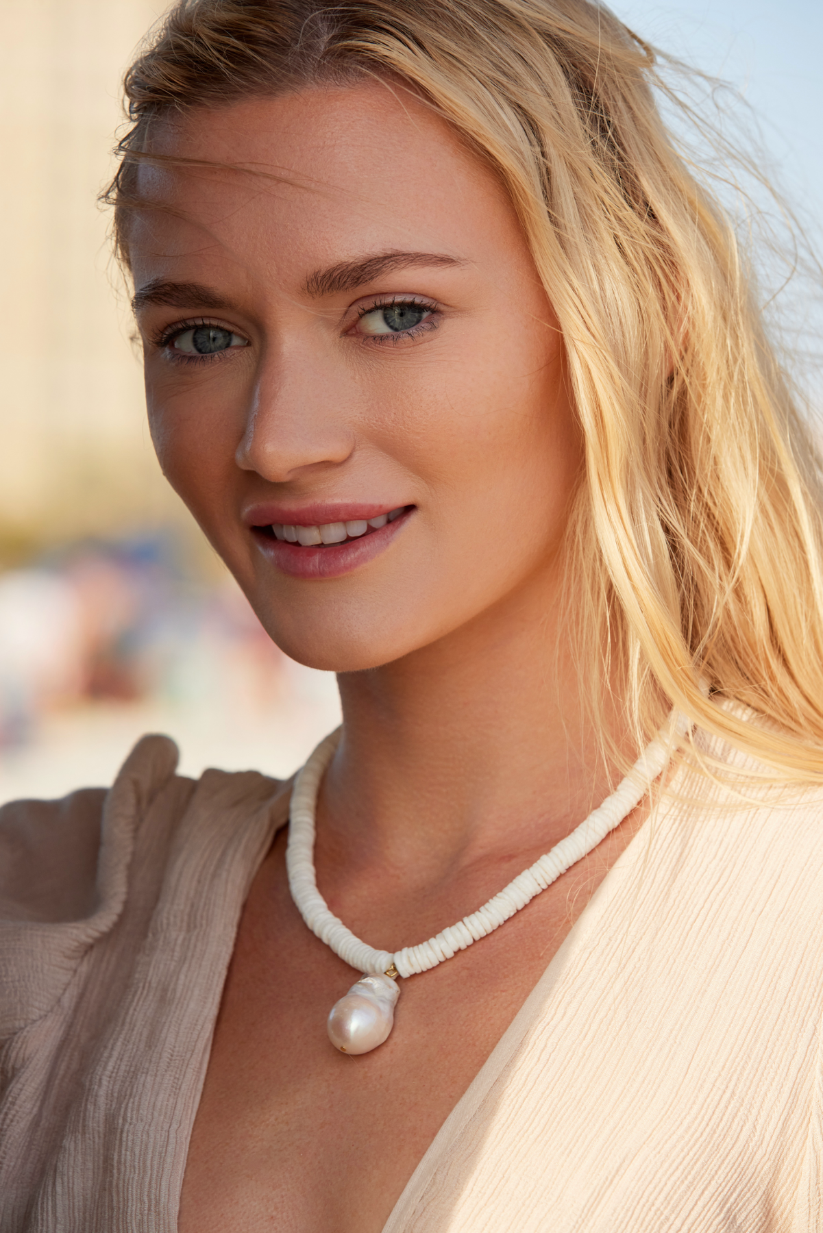 Adriana Pappas - Heishi Baroque Necklace