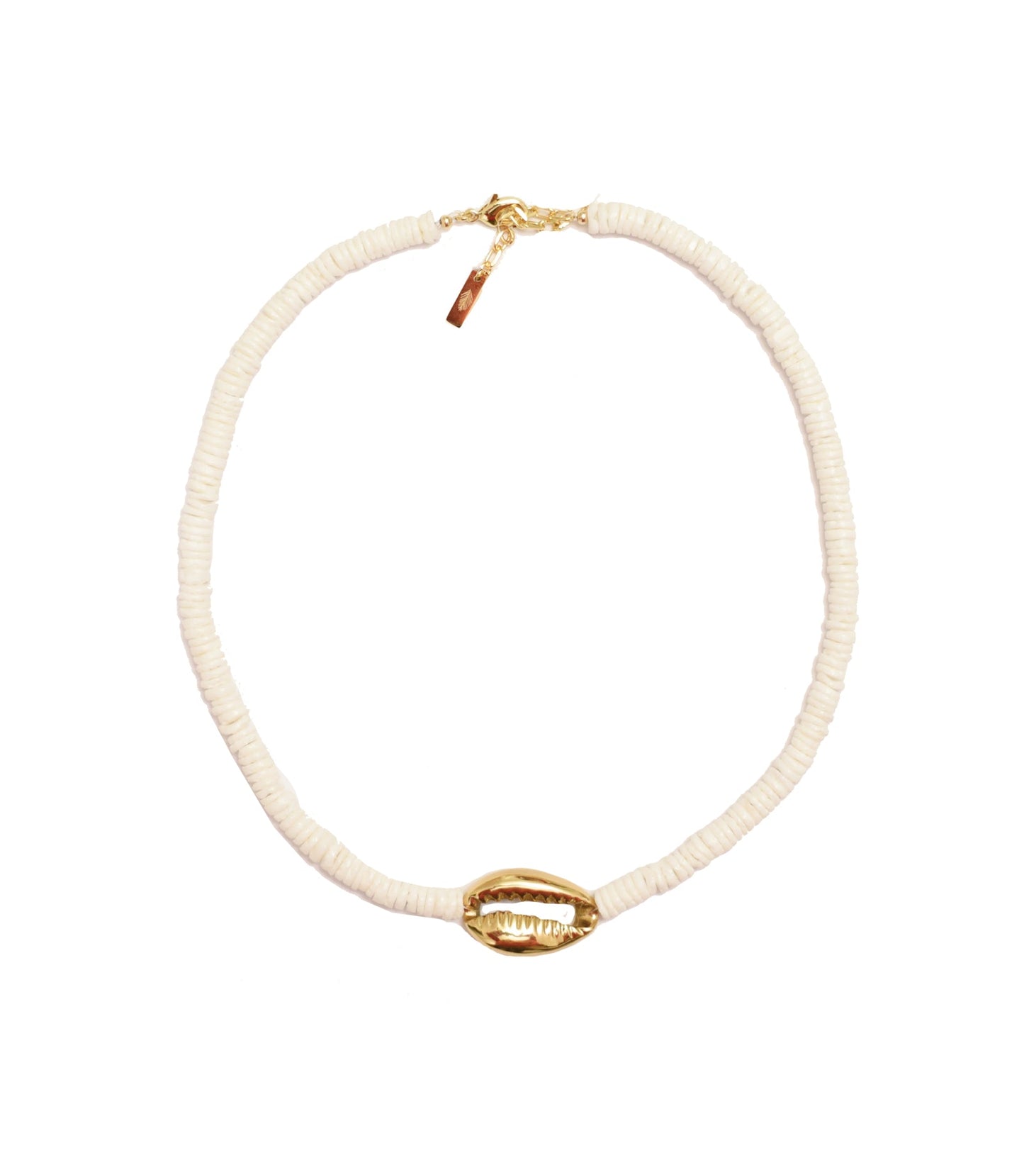 Adriana Pappas - Heishi Gold Shell Necklace