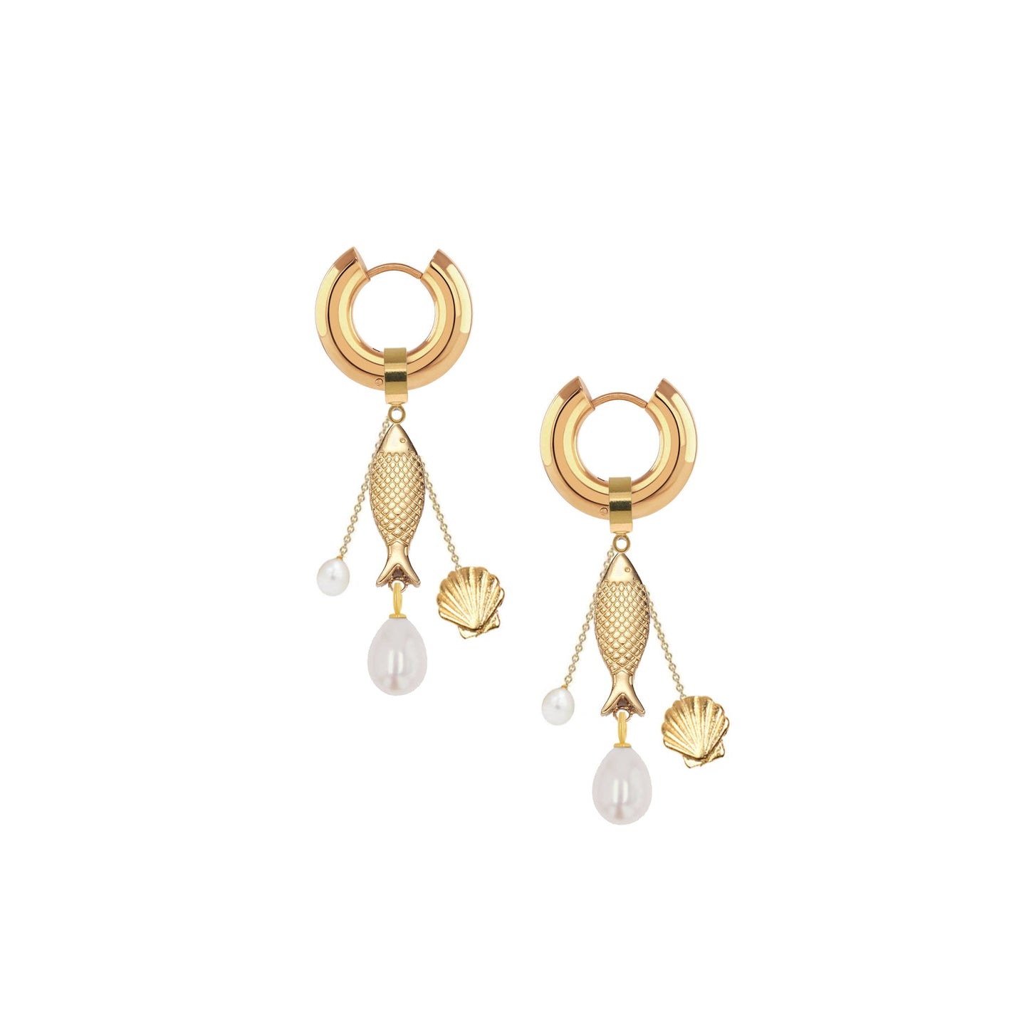 Adriana Pappas - Lucky Fish Charm Earrings