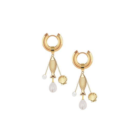 Adriana Pappas - Lucky Fish Charm Earrings