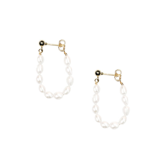 Adriana Pappas - White Floating Pearl Studs