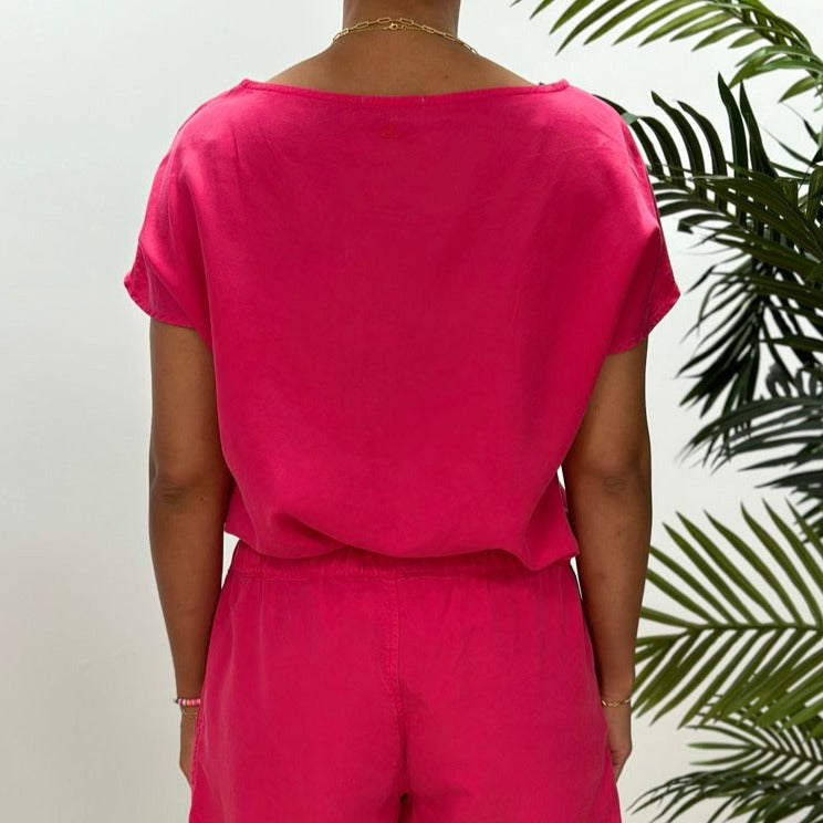 Women's Tencel Luxury Lounge Top - Prickly Pear