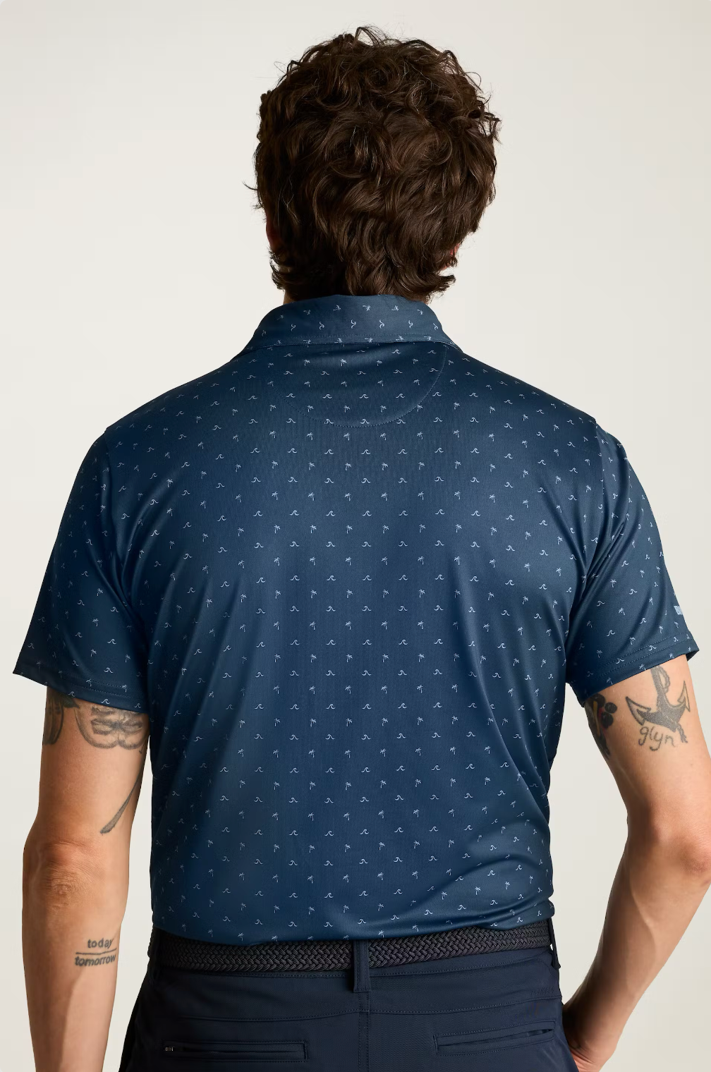 Bonobos Performance Polo - Navy Blue Palms