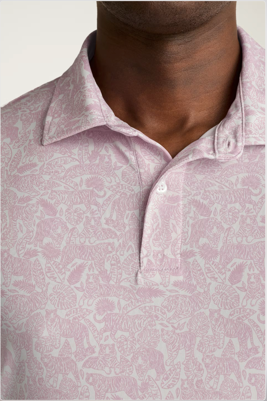 Bonobos Performance Polo - Pink Tropical Tigers
