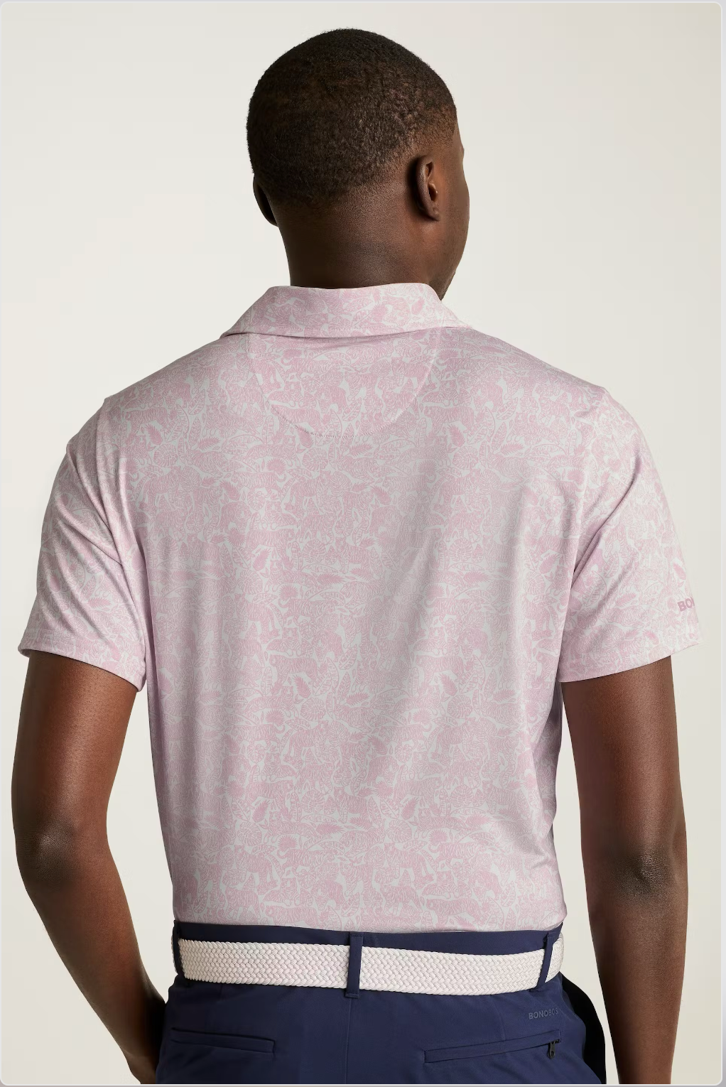 Bonobos Performance Polo - Pink Tropical Tigers