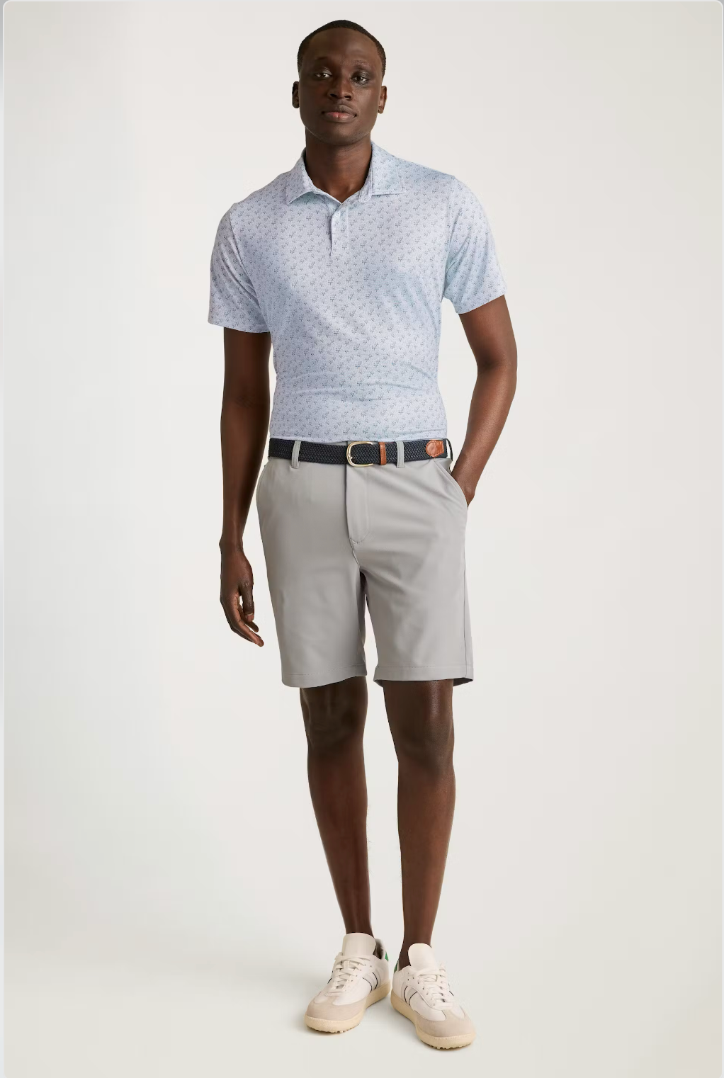 Bonobos Performance Polo - White Palm Trees