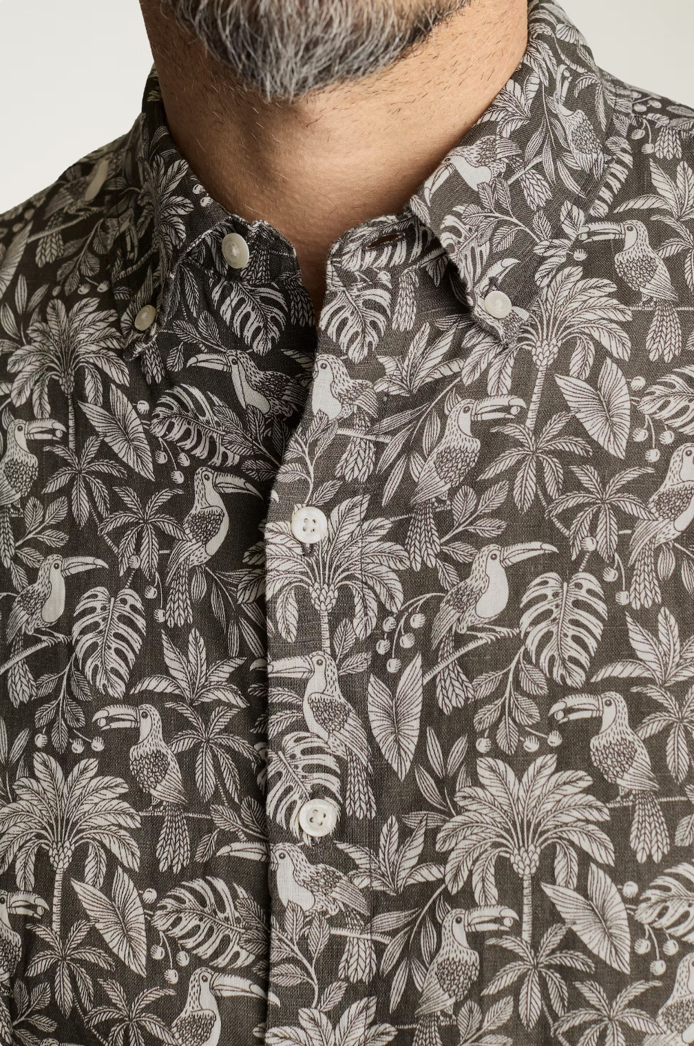 Bonobos Riviera Linen Shirt - Black Toucan