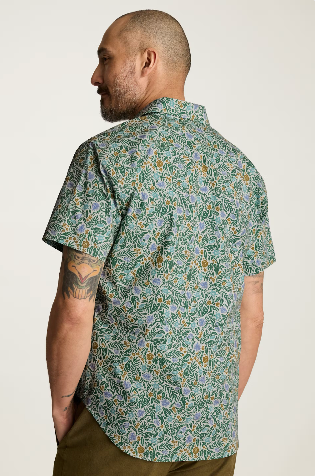 Bonobos Riviera Shirt - Green Blue Bouquets