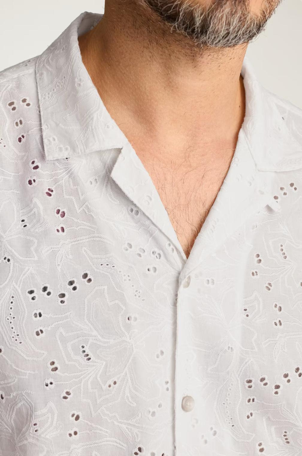 Bonobos Riviera Shirt - White Floral Eyelet