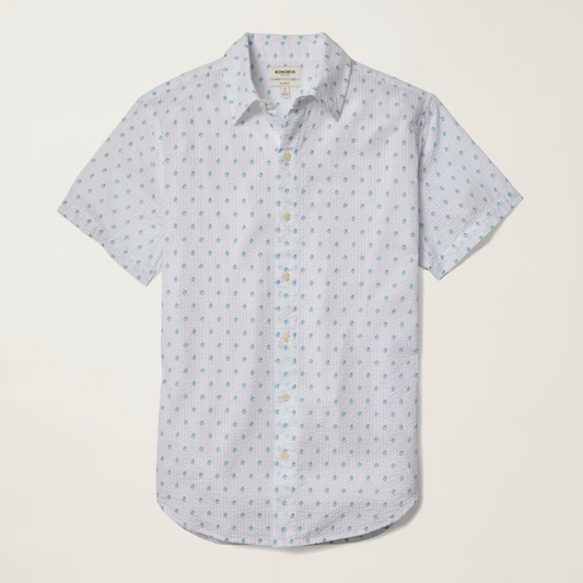 Bonobos Riviera Shirt - Blue Lundi Leaves