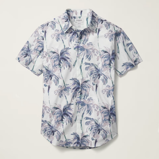 Bonobos Riviera Shirt - White Multi Palms