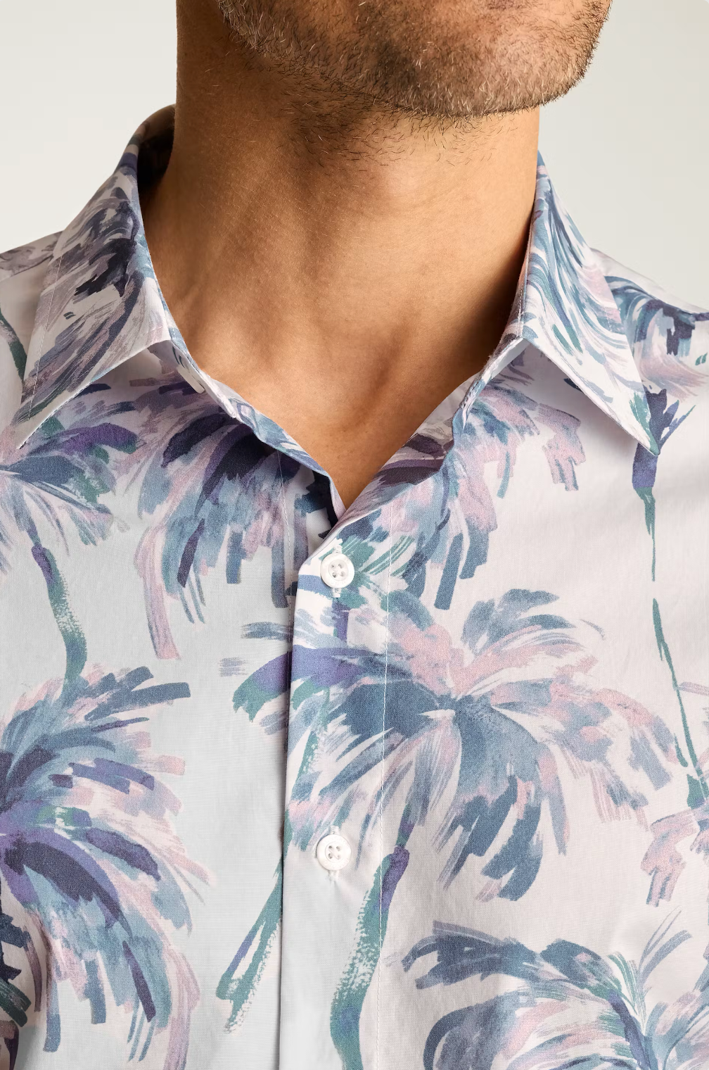 Bonobos Riviera Shirt - White Multi Palms