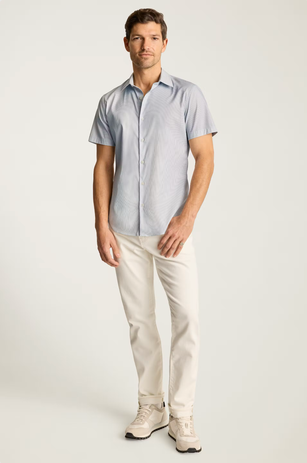 Bonobos Tech Shirt - Dusty Blue Geo