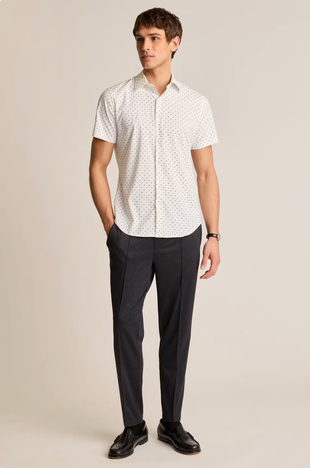 Bonobos Tech Shirt - Navy White Geo