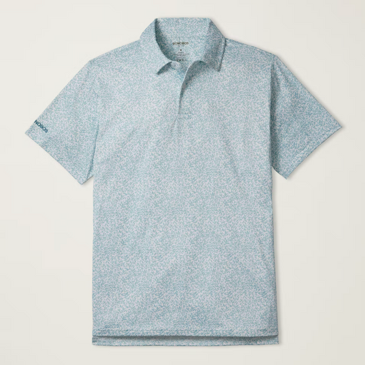 Bonobos Performance Polo - Light Blue Leaf Floral