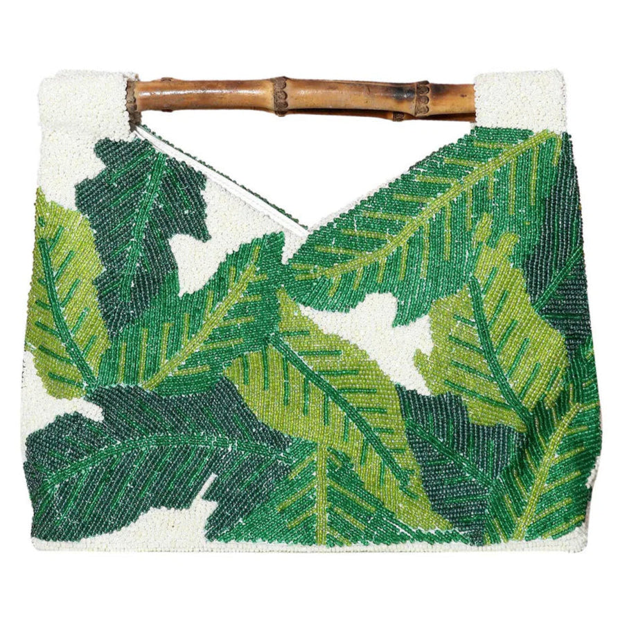 Tiana Design Bamboo Clutch - Leafy Tropical