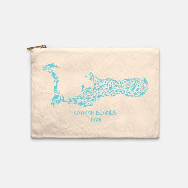 TABS Canvas Clutch - Cayman Islands Map