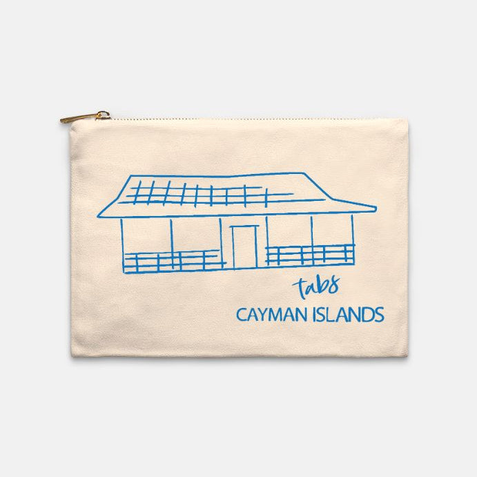 TABS Canvas Clutch - Cayman Cottages