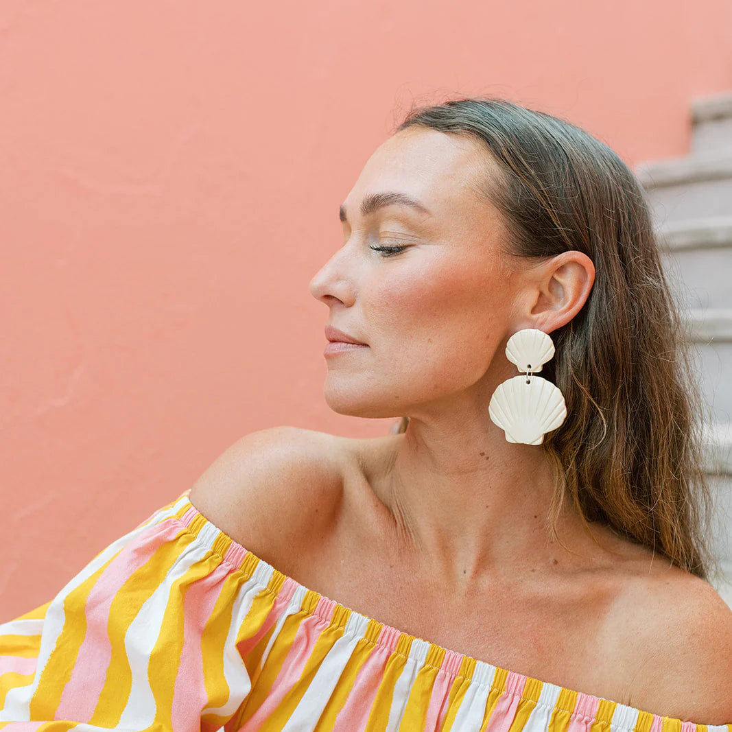Sunshine Tienda - Double Seashell Dangles