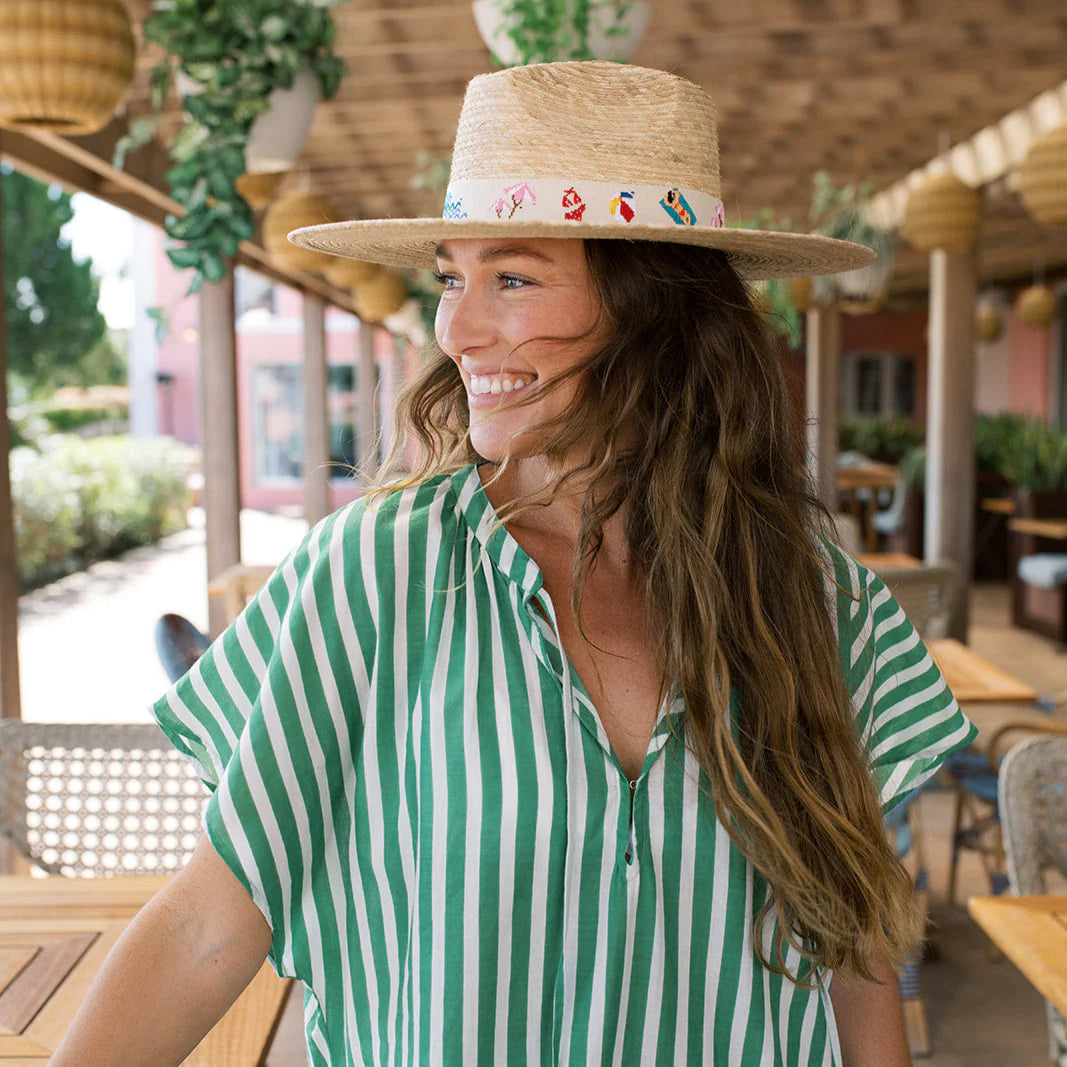 Sunshine Tienda Green And White Cover Up