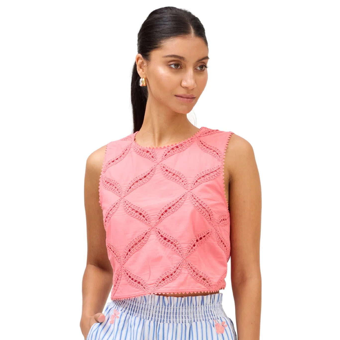 Allison Everly Tank Top - Coral