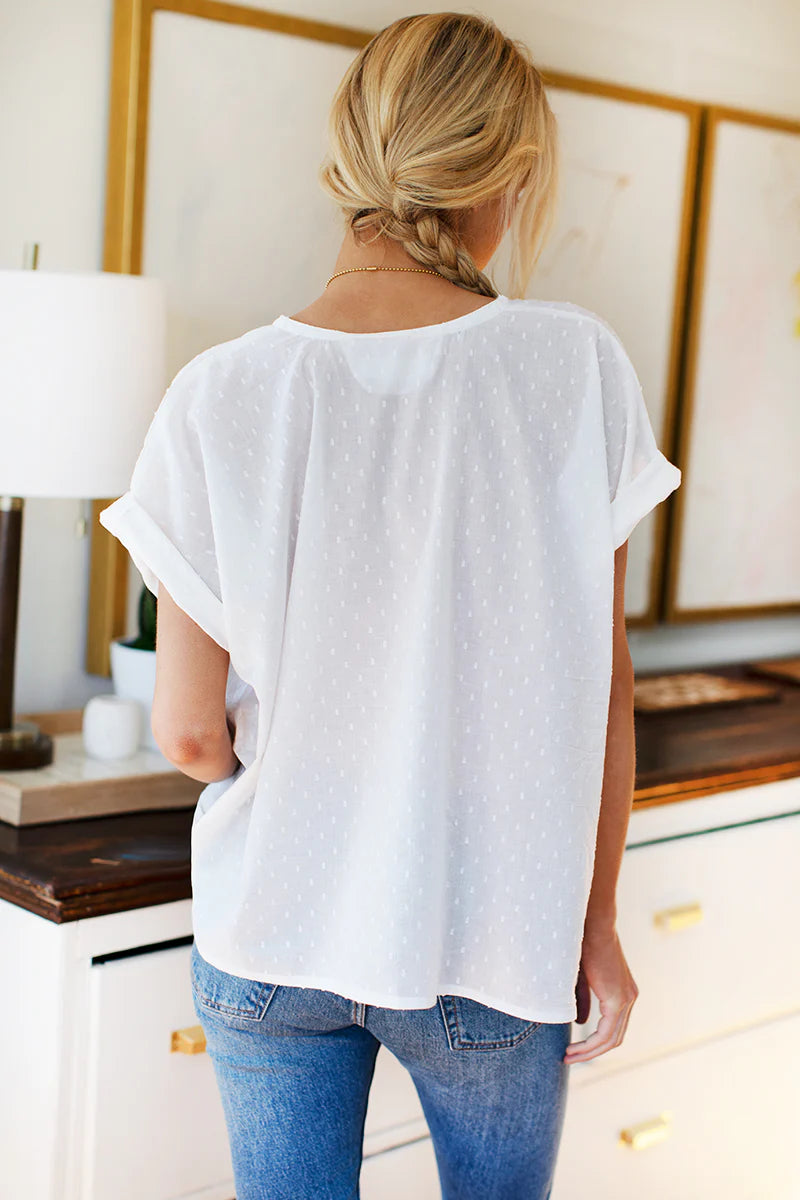 Emerson Fry - India Button Down Blouse - Ivory Dots