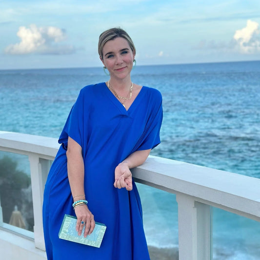 Women's Tencel Kaftan - Atlantic Blue