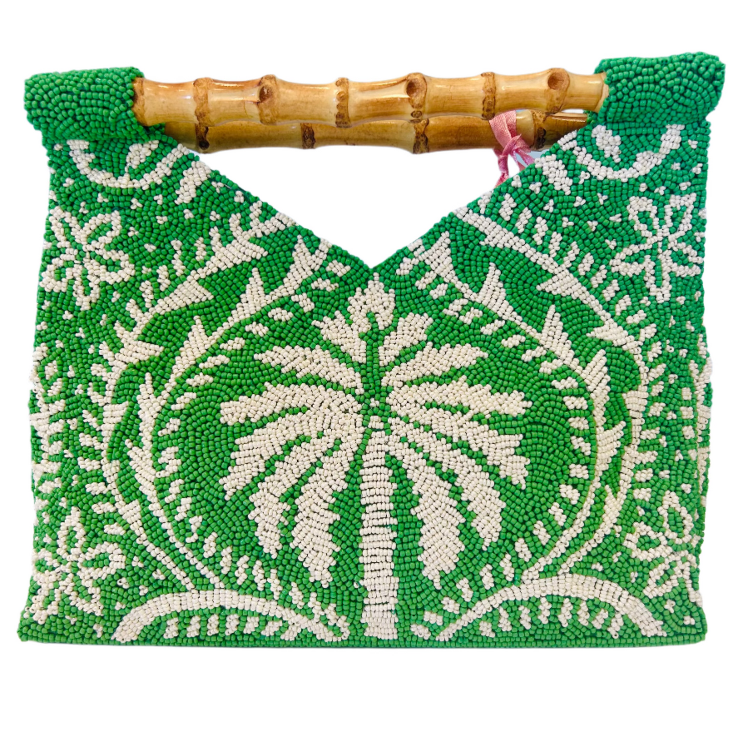 Tiana Design Bamboo Clutch - Green Palm