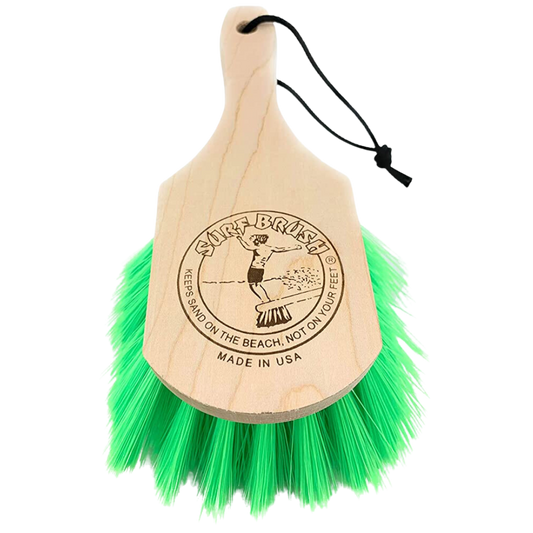 Surf Brush with SHORT 8" Handle - Green