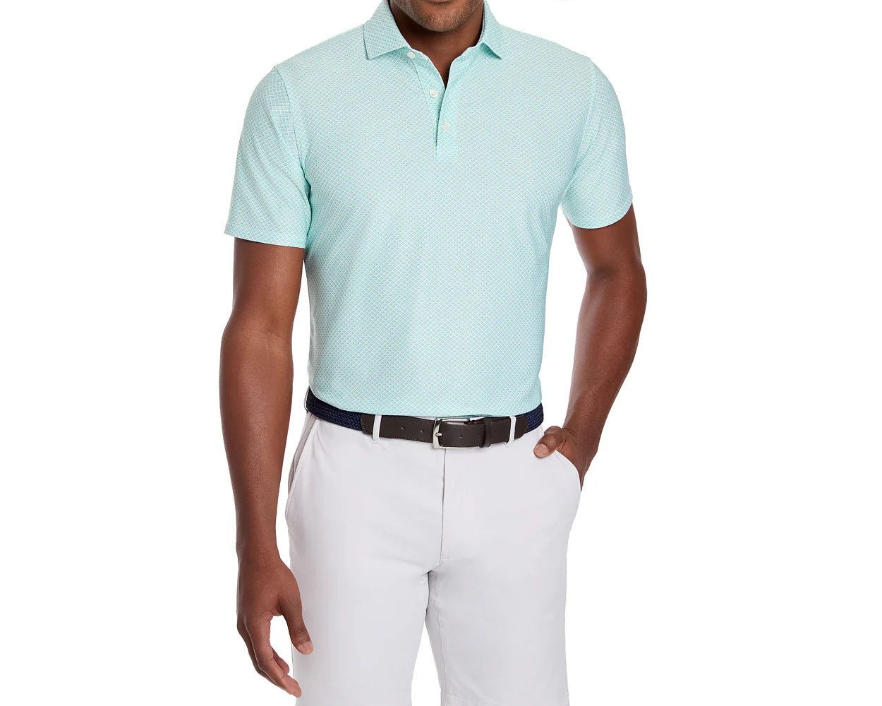 Holderness & Bourne - The Clark Shirt: White/Abaco/Lavender