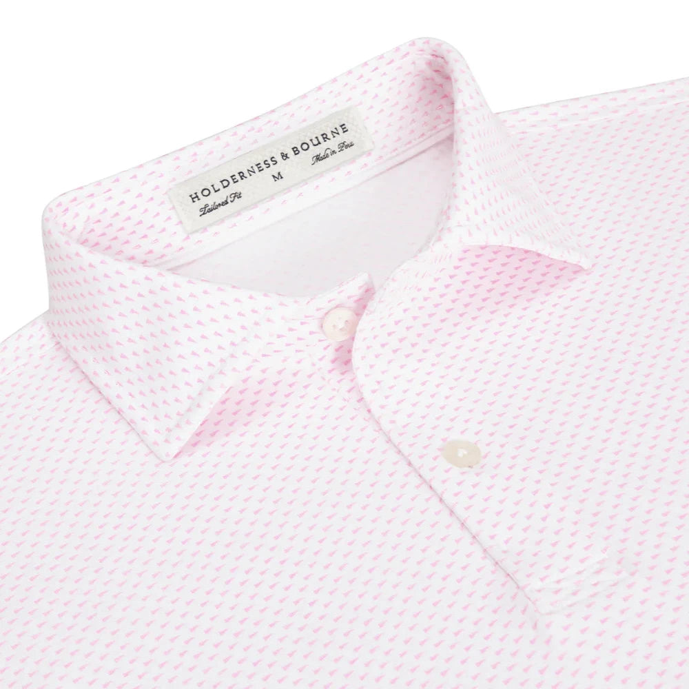 Holderness & Bourne - The Starmount Shirt: White & Scotch Pink