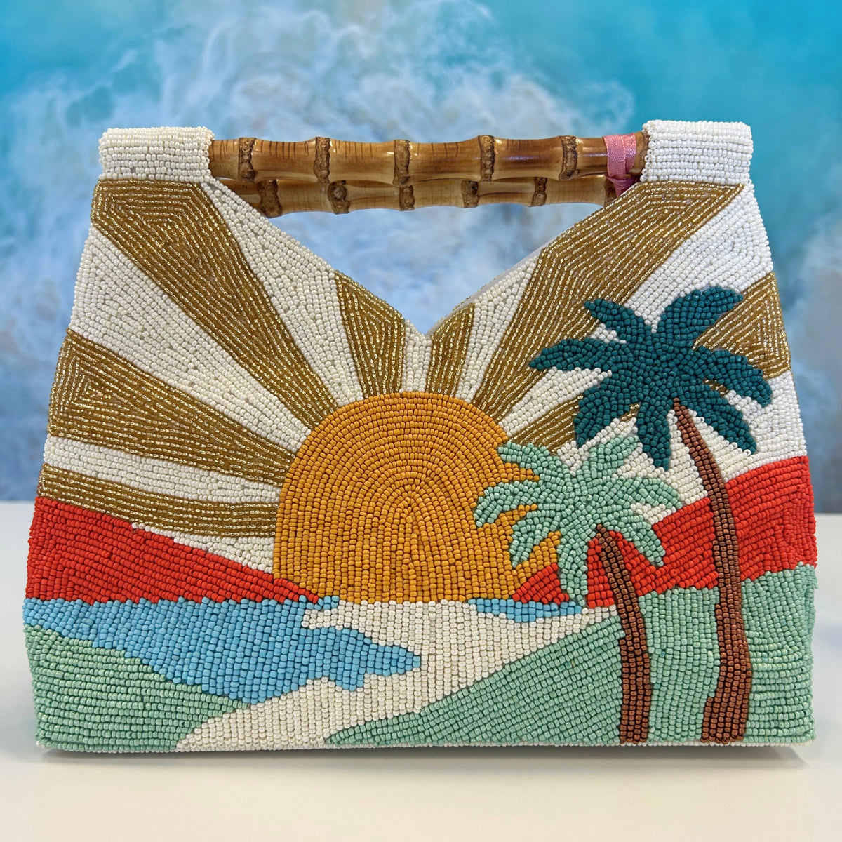 Tiana Design Bamboo Clutch - Sunset