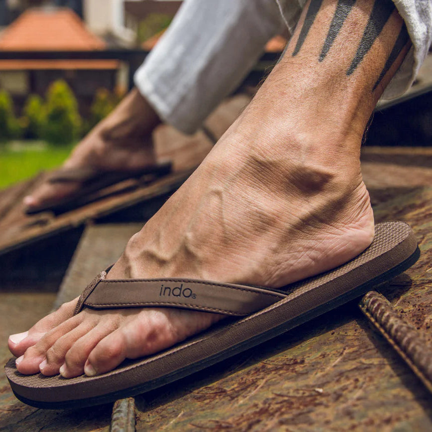 Indosole Men’s Flip Flops - Soil