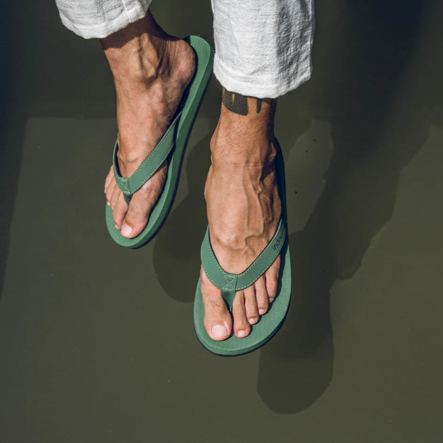 Indosole Men’s Flip Flops - Leaf