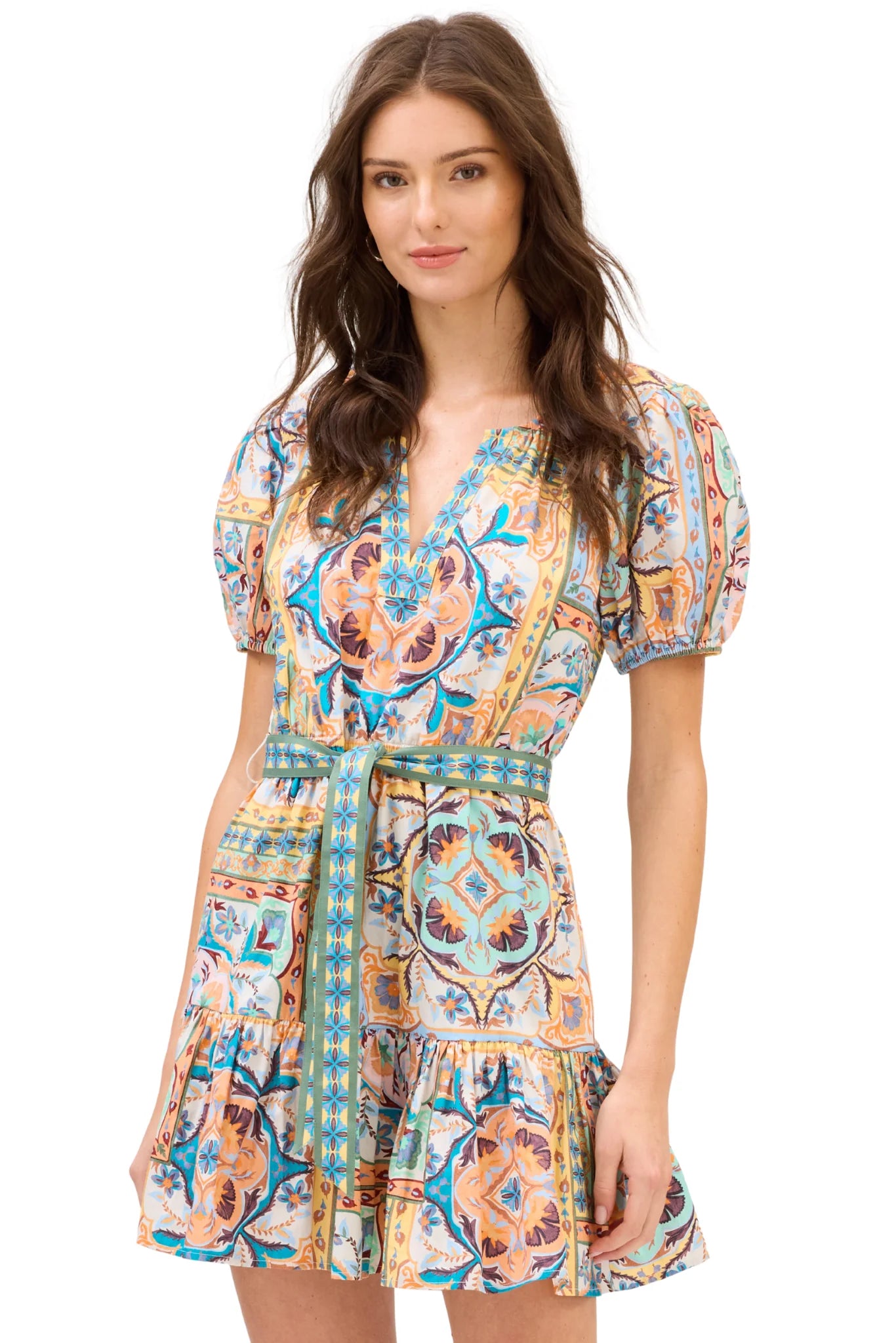 Allison Isabella Dress - Scarf Print
